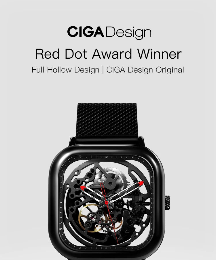 CIGA Design – Montre Squelette Mécanique Unisexe