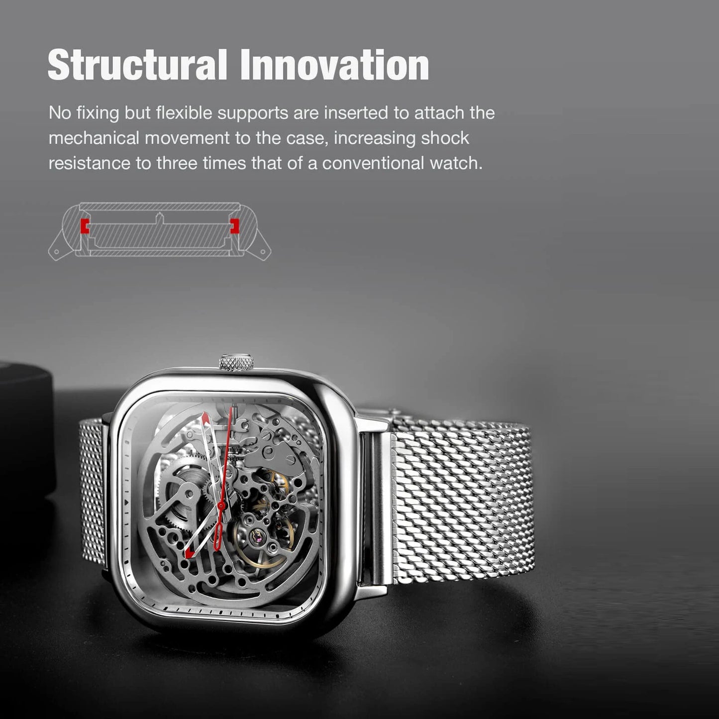 CIGA Design – Montre Squelette Mécanique Unisexe
