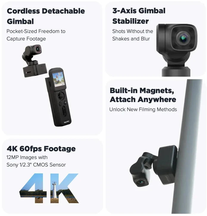 Caméscope d'action de poche 4K 1080P