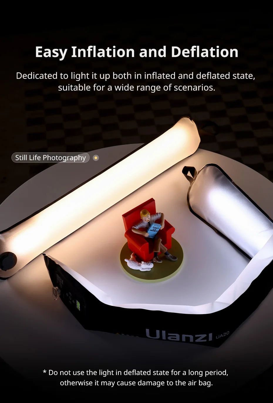 UA12, un tube lumineux gonflable en TPU