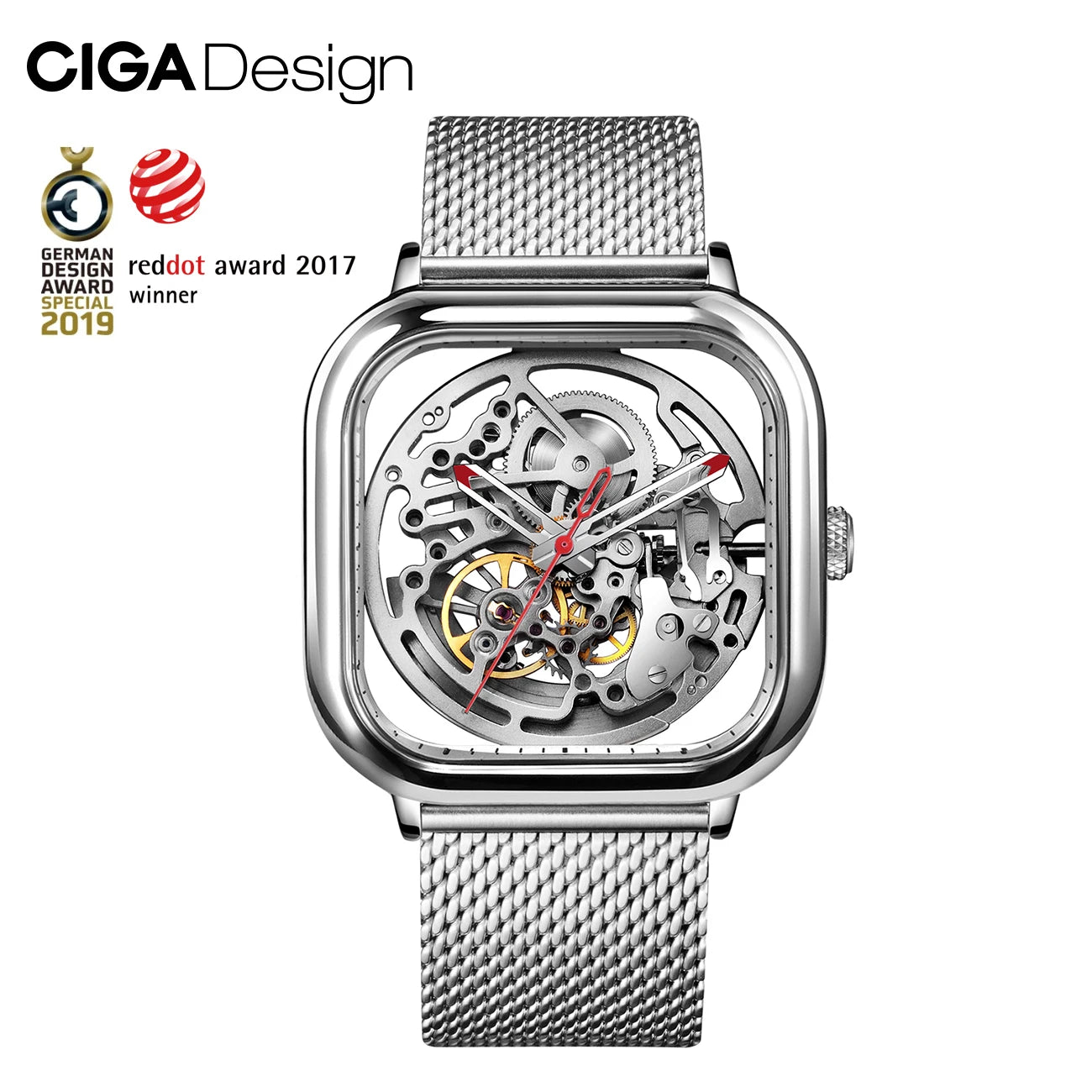 CIGA Design – Montre Squelette Mécanique Unisexe