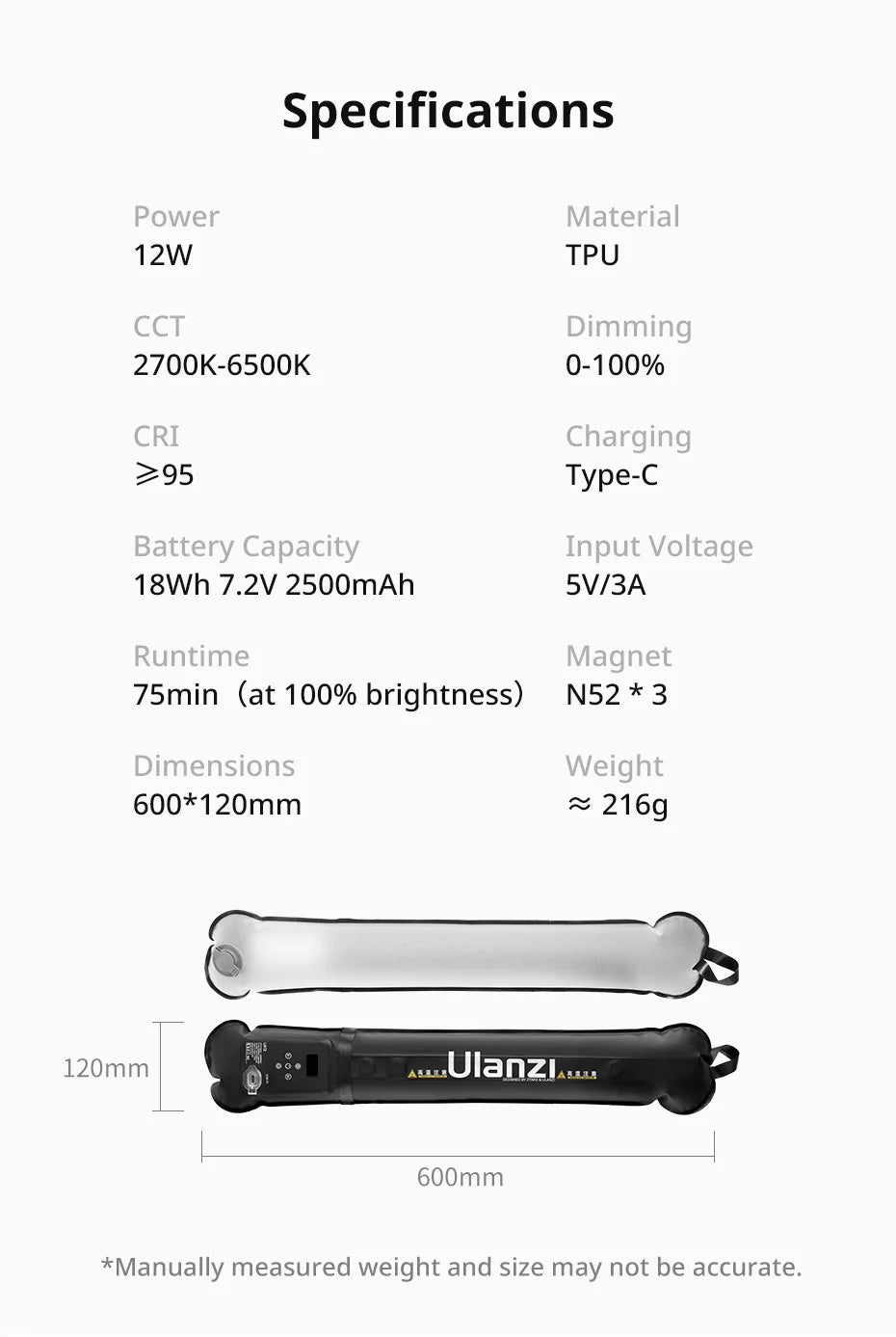 UA12, un tube lumineux gonflable en TPU