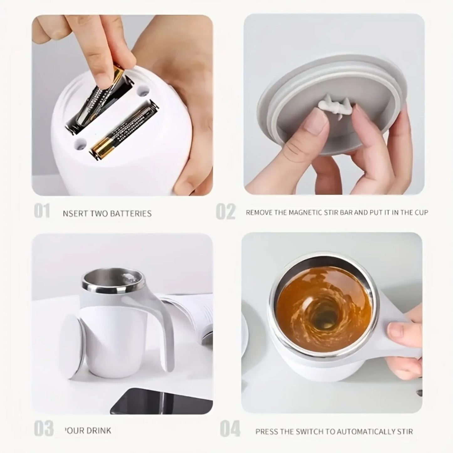 Tasse Mélangeuse Automatique Rechargeable