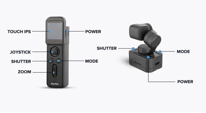 Caméscope d'action de poche 4K 1080P